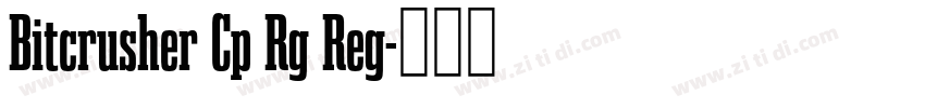 Bitcrusher Cp Rg Reg字体转换